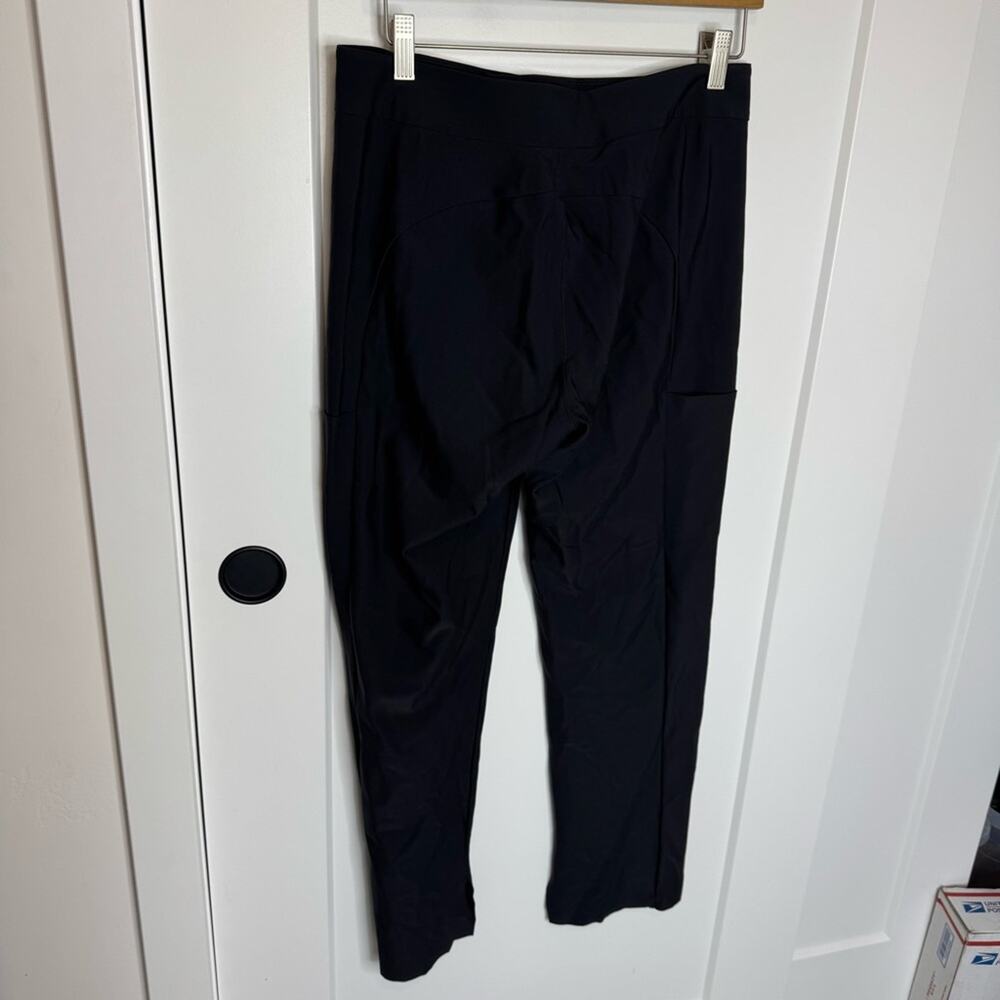 Athleta Stellar Crop Trouser Black Split Hem High Rise Size 10 Tall - Picture 6 of 7
